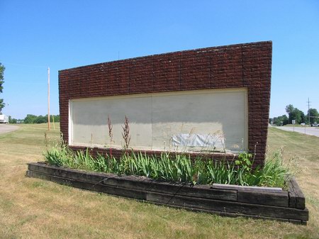 Hastings Drive-In Theatre - Marquee - Photo From Water Winter Wonderland (newer photo)